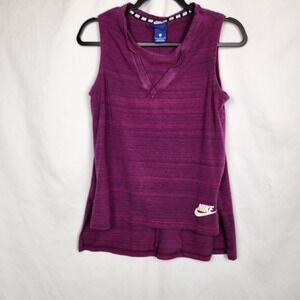 Nike Womens Sleeveless HiLo Tank  with panels‎ at side and neck, Purple Small